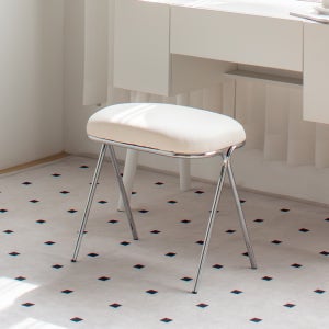캔디 화장대의자 원형 스툴 가죽 인테리어의자 화이트