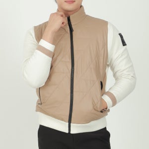 남성골프점퍼 퀄팅 패딩 니트 배색 방풍 골프자켓 지퍼포켓 스윙웨어 필드룩 남자 겨울 아우터