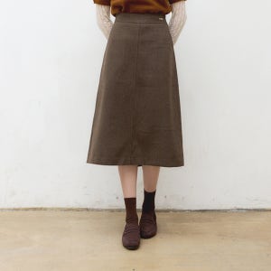 소프트 울 미디 A라인 스커트 (BROWN, 2 SIZE)