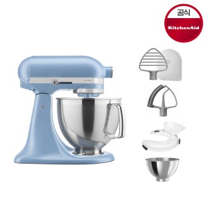 키친에이드 반죽기 4.8L 아티잔 스탠드믹서 195 벨벳블루 5KSM195PSWVB