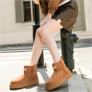 호주어그 디케이 첼시 플랫폼 양털 부츠 체스넛 DK151