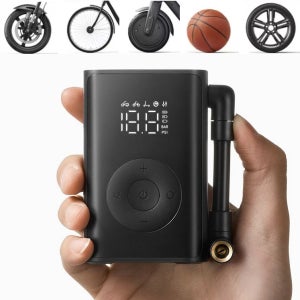 샤오미 미지아 휴대용 에어펌프 공기주입기 경량 미니사이즈 차량 자전거 타이어 공기압 보충기