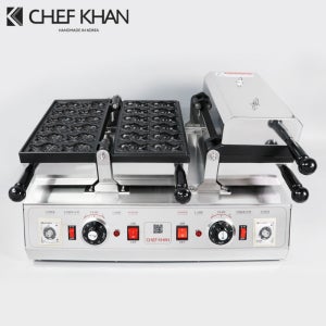 쉐프칸 CFK-3140 전기 붕어빵 병아리빵기계 와플파이 카페 테프론 코팅 아날로그