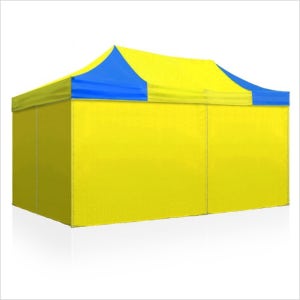 한국캐노피 스틸 기둥 2.5X5 민자 자바라천막 그늘막 천막 축제장 그늘 텐트