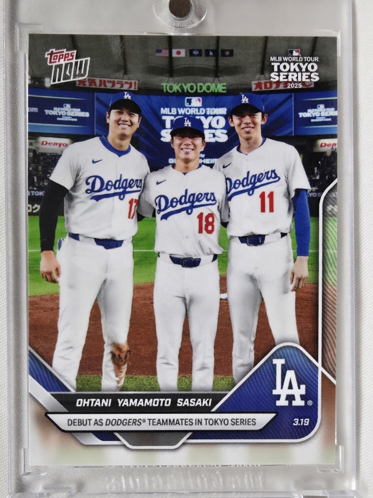 2025 TOPPS NOW 탑스 나우 오타니 쇼헤이 야마모토 요시노부 로키 사사키 LA 다저스 도쿄시리즈 MLB 야구 카드