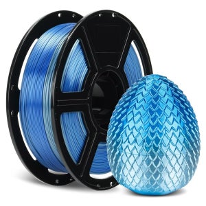 플래시포지 실크 듀얼 컬러 필라멘트 파란색에서 은색 그라데이션 부드러운 색상 변화 3D