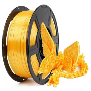플래시포지 실크 PLA 필라멘트 1.75MM 밝은 금색 부드럽고 실키한 질감의 3D 프린