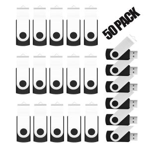 이스트불 50PCS 1GB 벌크 플래시 드라이브 USB 2.0 팩 엄지 스위블 드라이브