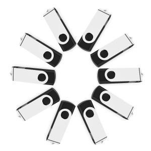 10팩 2GB USB 플래시 드라이브 벌크 팩 2.0 엄지 회전 메모리 스틱 점프