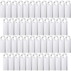 50팩 2.0 플래시 USB 드라이브 벌크 방수 엄지 메모리 펜 스틱 소형 미니 아연