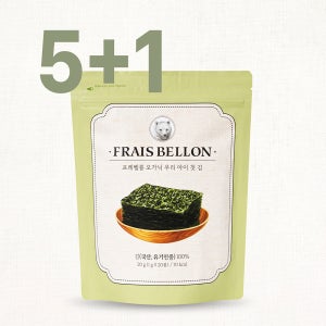 [이벤트] 프레벨롱 오가닉 우리 아이 첫 김 5+1봉 유기인증 유기농 무조미 아기김