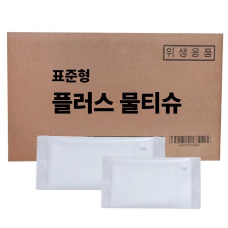 업소용물티슈 1000매 일회용 표준형 개별포장 식당 무지 물티슈