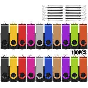 이스트불 플래시 드라이브 대용량 2GB USB 썸 100팩 2.0 메모리 스틱 스위블