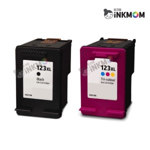 HP 데스크젯 2132 (병행수입 프린터) 검정 칼라 재생(호환)잉크 SET F6V18A F6V19A (HP 123XL)