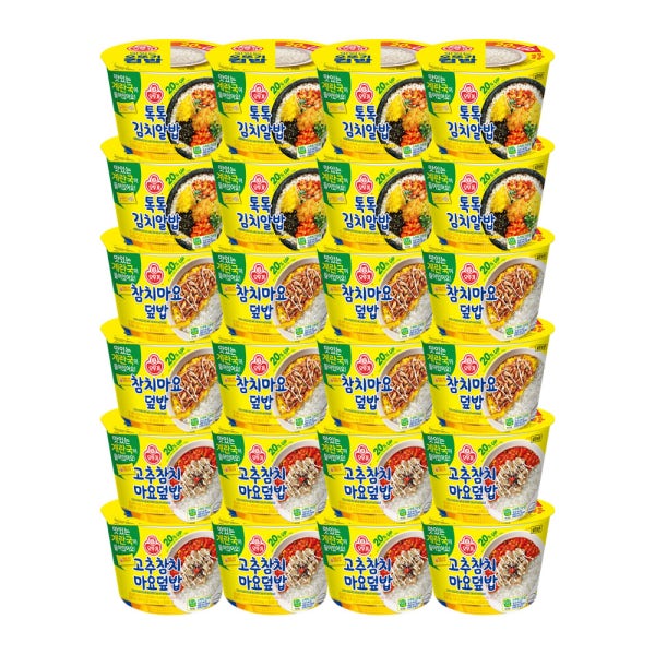 [슈퍼적립] [6+6+6+6] 오뚜기 컵밥 6개 4가지 맛 선택 (톡톡김치알밥 참치마요 치킨마요 진짬뽕밥 외)