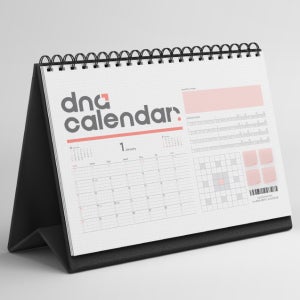 dna 탁상 스케줄 달력 듀얼 메모 습관 책상 다이어리 캘린더 달력 2026년 중형, 1개