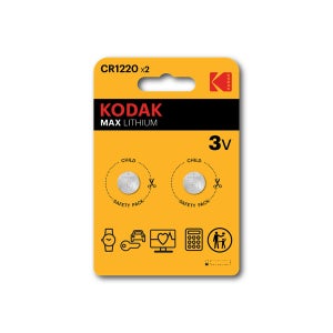 코닥 MAX CR1220 3V 리튬 코인 건전지 2개입
