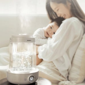 한일 수조분리형 불멍 물멍 그래핀 가열식가습기 리모컨형/4색무드등 100도가열 간편세척 아기가습기