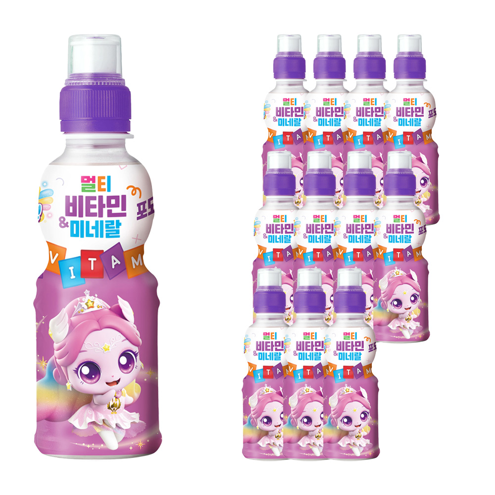 웅진 캐치티니핑 멀티비타민 미네랄 포도맛 200ml X 12개