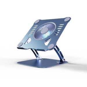 국산 베이식스 노트북 쿨러 BST-40F 각도조절 접이식 프레임 받침대 3중 메가 윈드휠