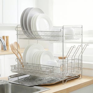 더조은홈 올스텐 식기건조대 2단 주방싱크대 설거지 건조대 물빠짐