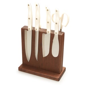 BOUMBI 북미산 월넛 원목 스탠드 자석 칼블럭 칼거치대