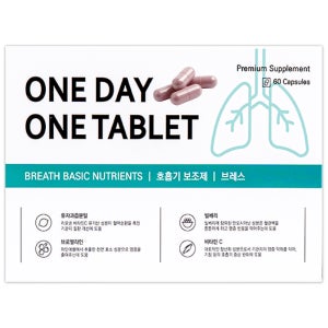 원데이원테블렛 강아지 기관지 협착증 기침 영양제 고양이 호흡기 보조제 브레스, 60캡슐, 4개