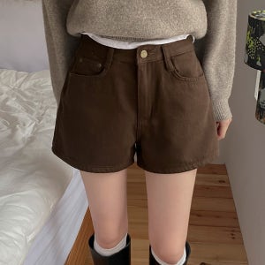 티베 도톰 난스판 3부 가을반바지 하이웨스트 숏 팬츠 2color