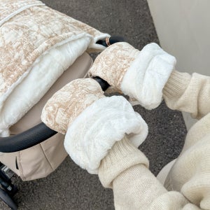 이몽 뜨왈드주이 밍크퍼 유모차 장갑 핸드 머프 워머 손잡이커버 방한