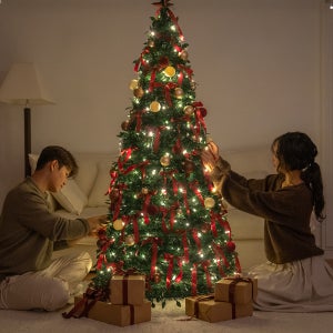 마음담은집 접이식 원터치 크리스마스 업다운 트리 소품 풀세트 그린(180cm)