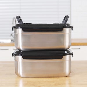 국산 연마제 없는 스텐 김치통 SUS304 김장 밀폐용기 김치냉장고통 7L, 2개