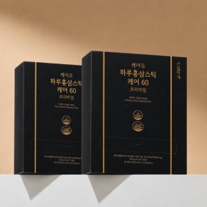케어유 홍삼스틱 6년근 진세노사이드 고함량 60mg 50포 500g, 2개