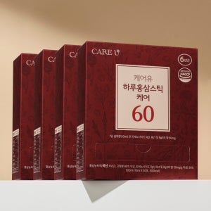 케어유 진세노사이드 60mg 스틱 홍삼정 진액 명절 선물세트 500g, 4개