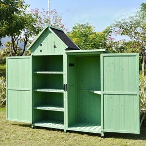 야외수납장 외부창고 농기구 정리함 농막 보관함 그린