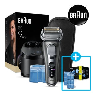 브라운 전기면도기 9시리즈 PRO Plus 울트라씬 9665cc그라파이트 +세정액6개추가