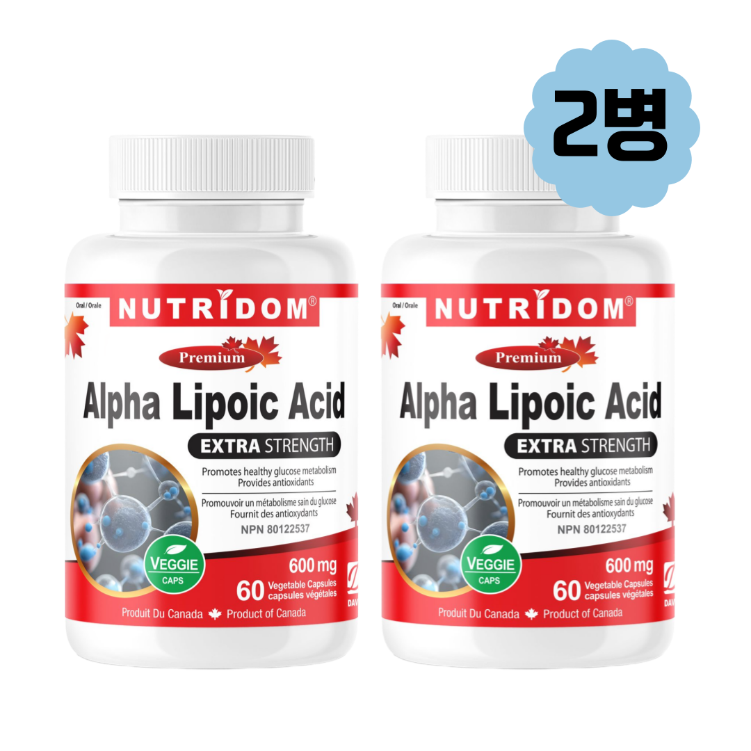 (2병) 뉴트리돔 알파리포산 알리포산 ALA 600mg 60정