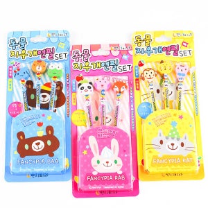 팬시피아 동물 지우개 연필 SET 18개