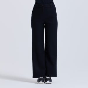 여성 소프트웜 울터치 세미 와이드 팬츠 블랙