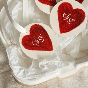 크레용하트 행택 빼빼로 원형 하트 발렌타인데이 선물포장 쿠키 스몰바스켓