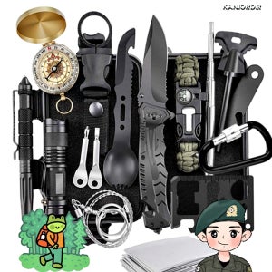 피난 가방 준비물 캠핑 재난 대비 생존 키트 비상용품 파우치 14종