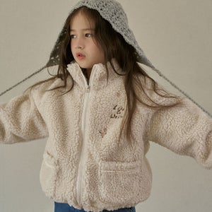 모모앤 25겨울 덤블집업 크림 먹색 아동 겨울점퍼