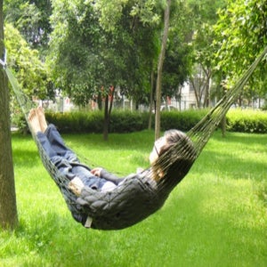 굿포머스 캠핑 그물 침대 해먹(그린) (200x80cm) 캠핑해먹