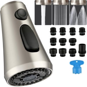 풀다운 주방 수도꼭지 헤드 교체 - 치아토마 3 기능 스프레이 헤드 싱크 11개 어댑터가