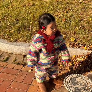 (무료배송) 뽀글이 레인보우자켓 허그베베 25겨울 덤블자켓 등원룩