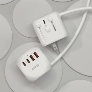 주파집 여행용 멀티탭 어댑터 AD500S 컴팩트 1.8m, 화이트, 1개