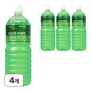 리스타 어센트 에탄올 사계절 전차종 호환 쑥떡향 워셔액 1.8L, 4개