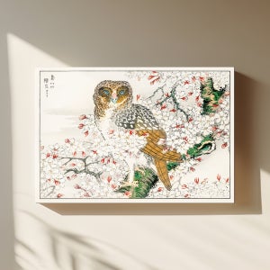 봄결 인테리어 캔버스 액자 대형 벽걸이 그림 73x50cm / 부엉이 11