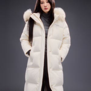 [디스커버리] 여성 고쉬 구스다운 롱패딩 (CREAM) DWDJ7F056