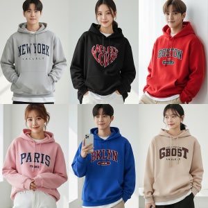 기모자수후드 국내생산 남여공용 오버핏 빅사이즈 특양면 커플 티셔츠 남성 남자 여성 여자