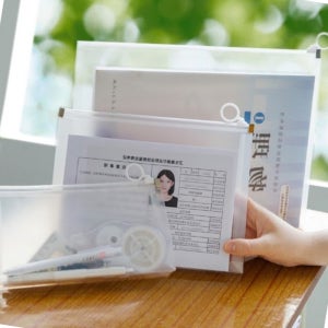 파일 집 문서철 서류파우치 투명 다용도 서류철 포켓화일 철 지퍼 슬라이드지퍼 지퍼백 레버